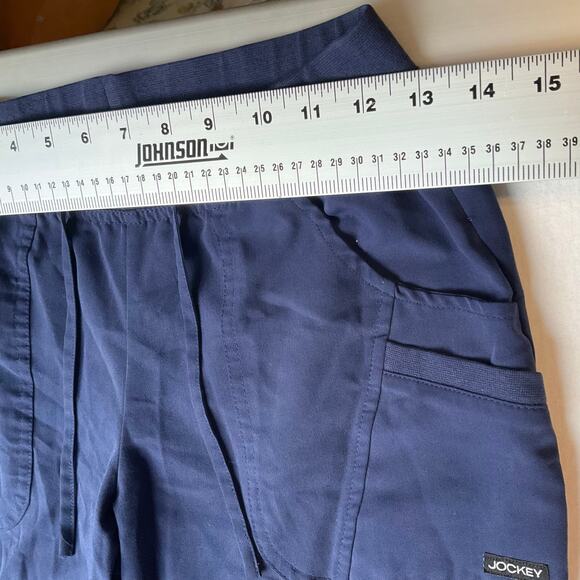 Jockey Women Scrub Pants size S Tall Full Length Straight Leg Elastic Waist Blue - Picture 2 of 11